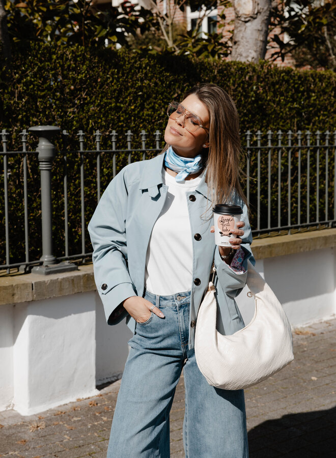 Eugenie jasje kort trench – Lightblue