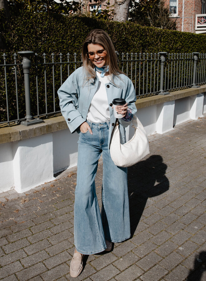 Eugenie jasje kort trench – Lightblue