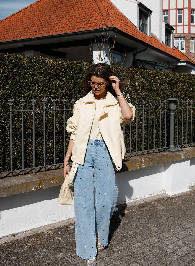 Lilly jacket leder simili – Yellow