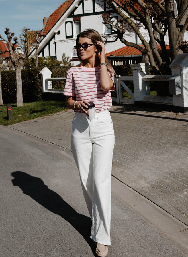 Kiki jeans extra wide stretch – White