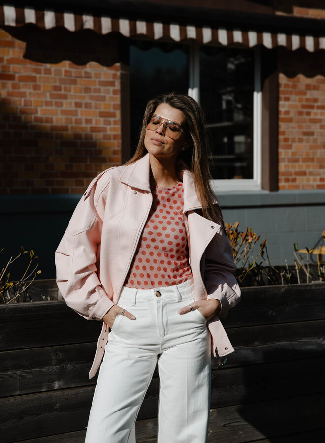 Lilly jacket leder simili – Pink