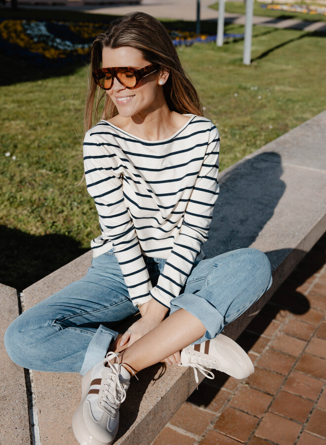 Fenny longsleeve Strepen – Marine