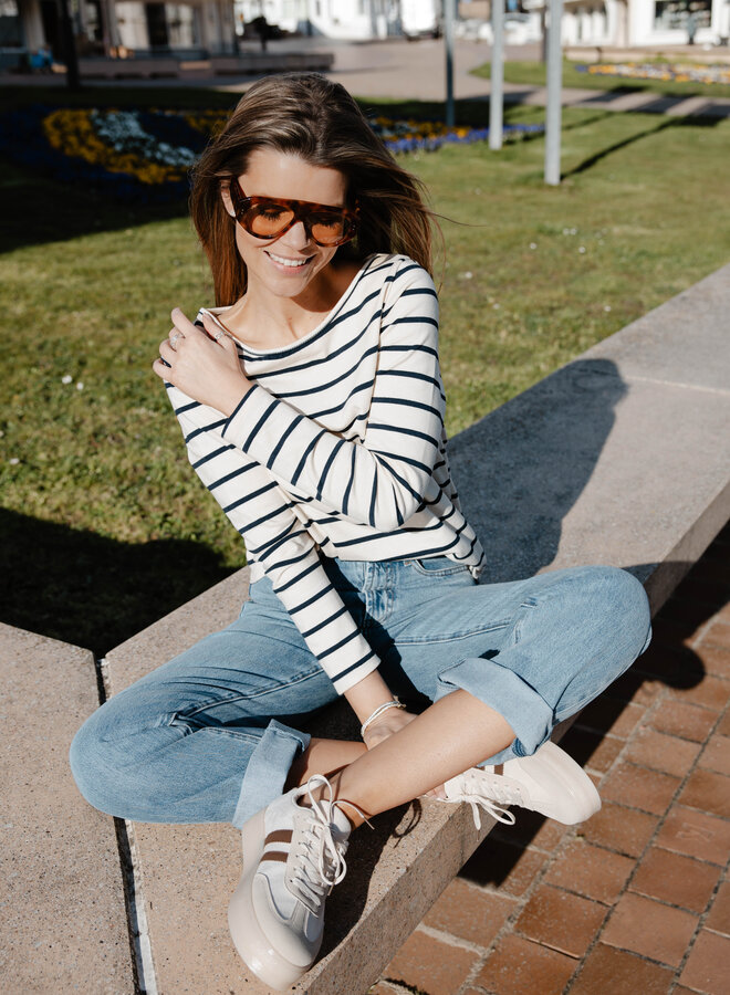 Fenny longsleeve Strepen – Marine