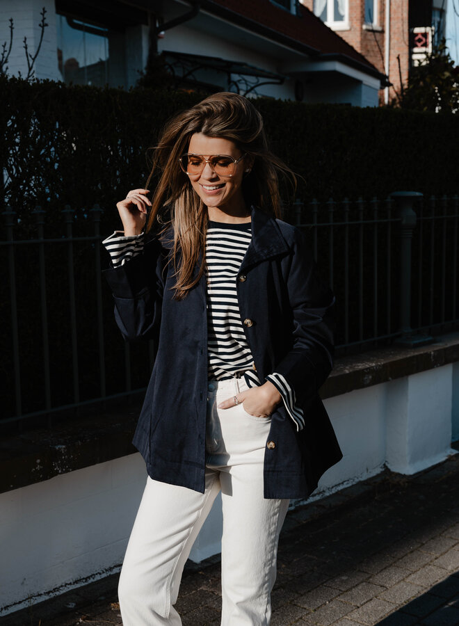 Lola trench kort – Marine