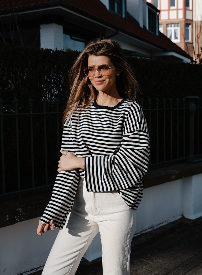 Ysa longsleeve strepen – Marine