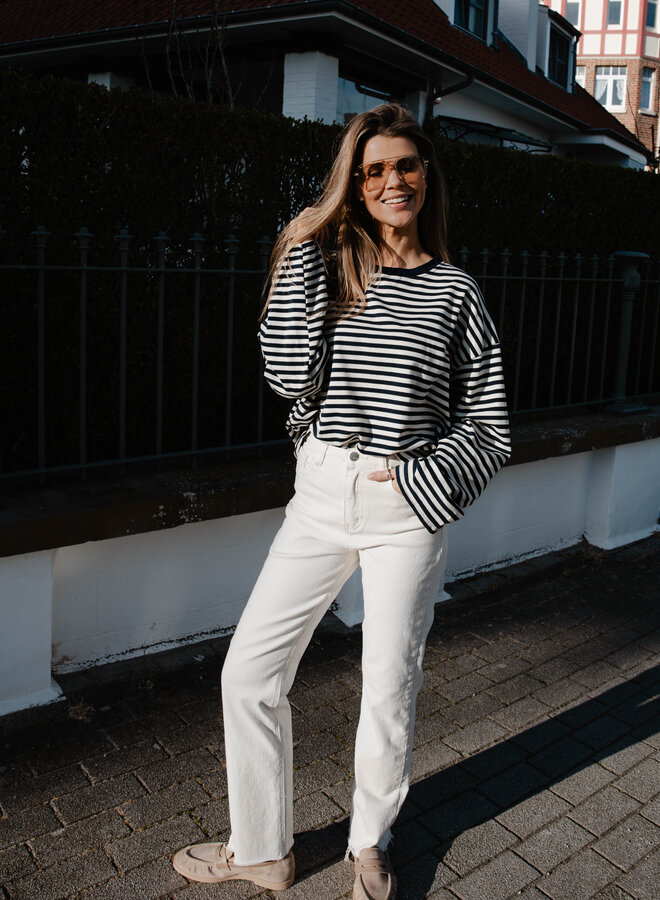 Ysa longsleeve strepen – Marine