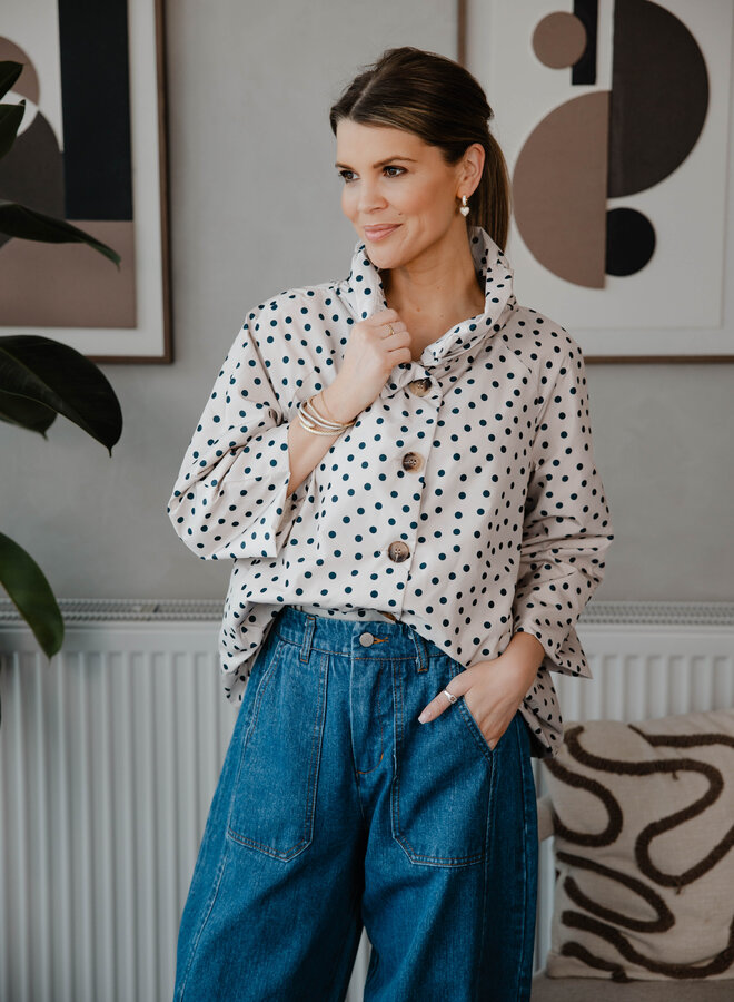 Ulrike jasje trench polka dots – Beige