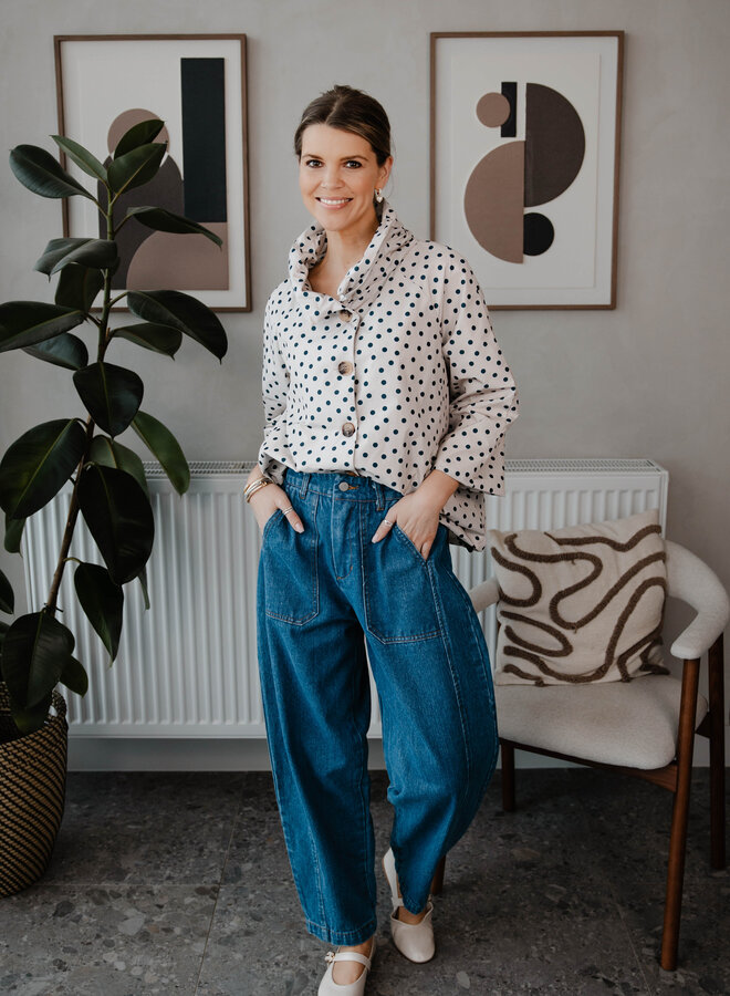 Ulrike jasje trench polka dots – Beige