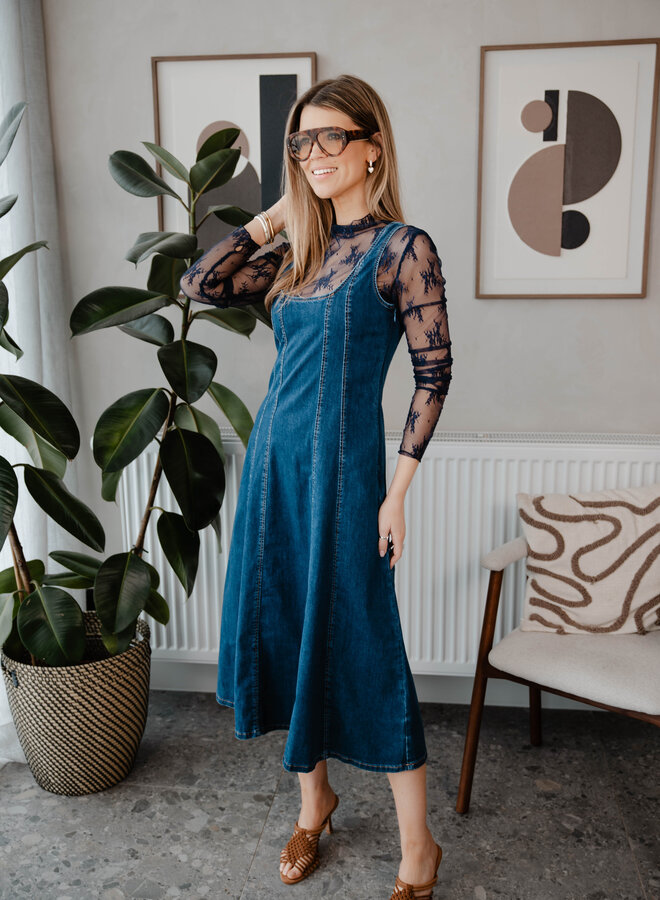 Kira jeansjurk – Dark Denim