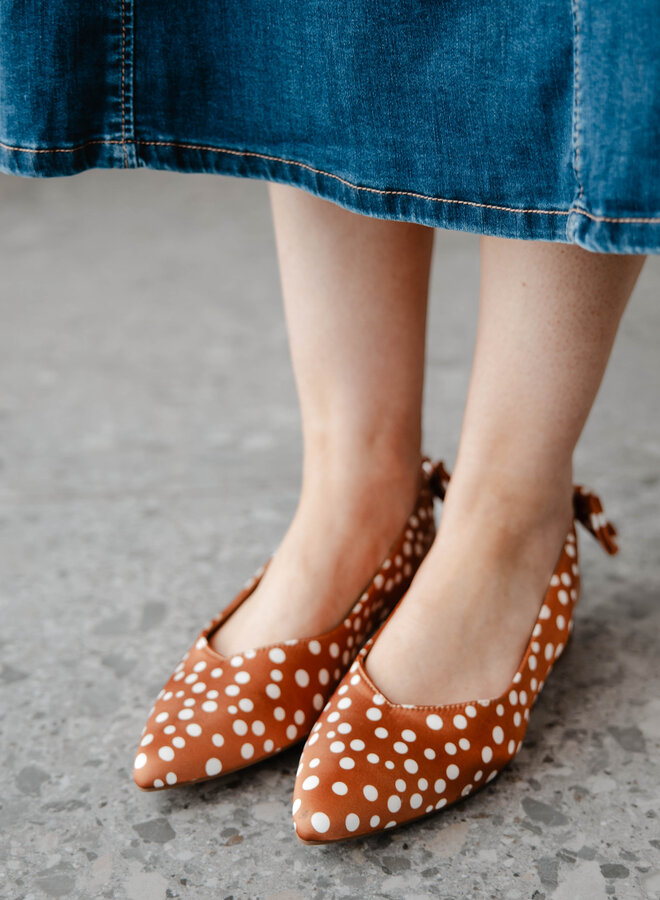 Slingback polka dots CL080 – Brown