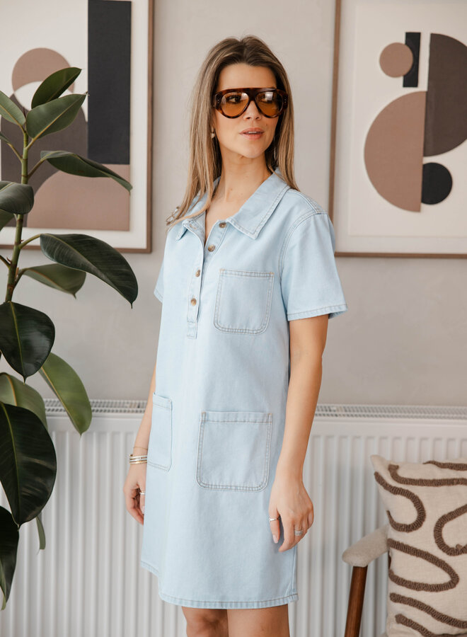 Janella jurk – Light Denim
