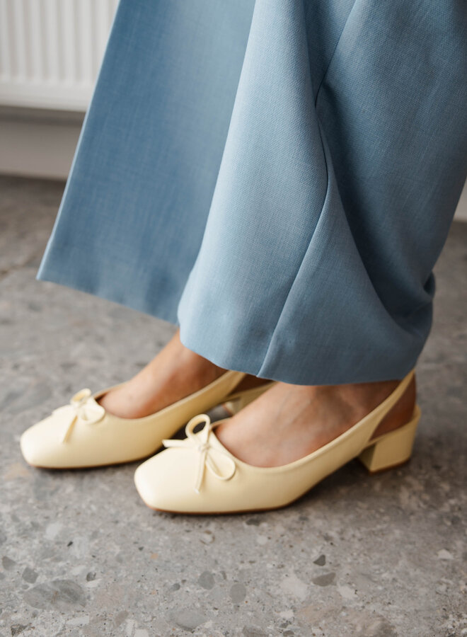 Slingback hak strik P-1508 – Yellow