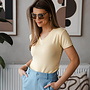 Pauline tshirt vhals – Yellow