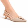 Slingback punt hakje YT-29 – Beige