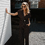 Jolien set broek + overslag top polka dots – Choco