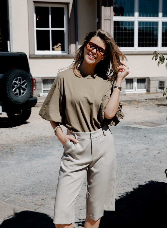 Rolini tshirt poufmouw – Khaki