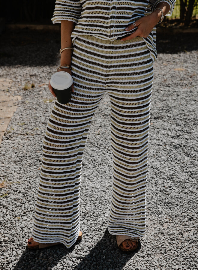 Justine set crocher truitje + Broek – Kaki