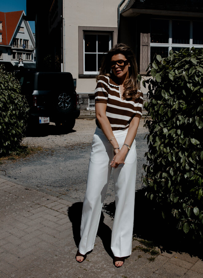 Sienna broek straight leg – White
