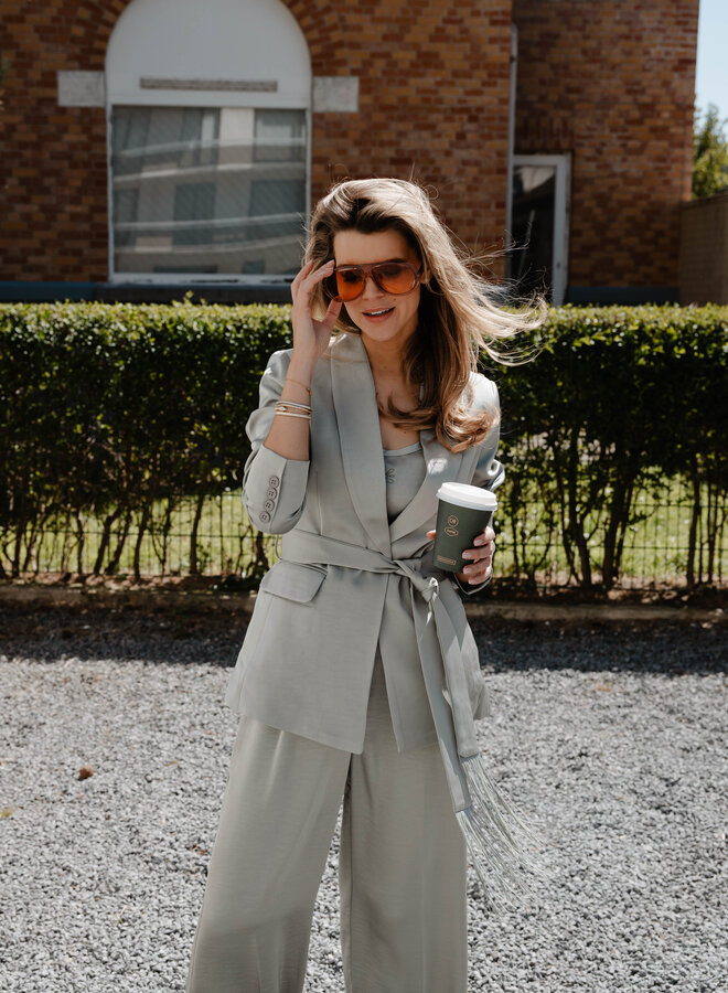 Dina Blazer satine – Green