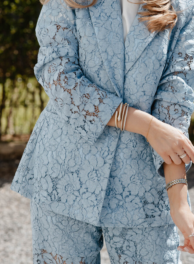 Jadi blazer met kant – Light Blue