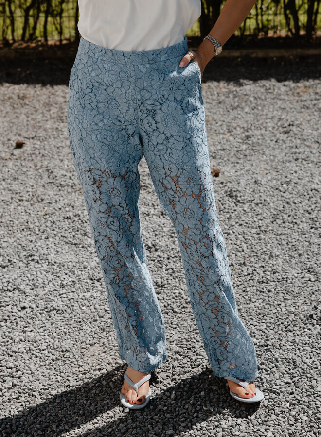Jade broek met kant – Light Blue