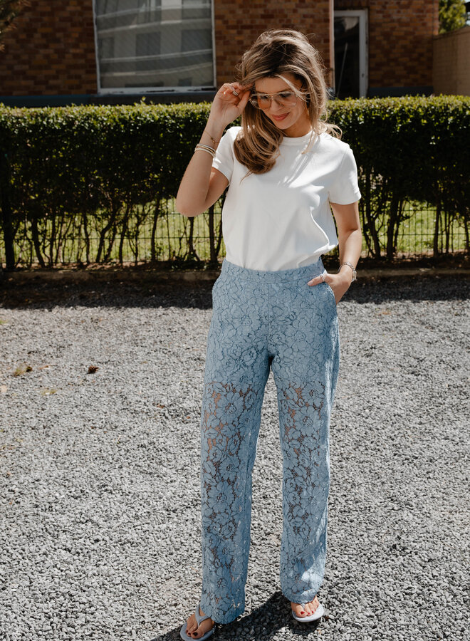 Jade broek met kant – Light Blue