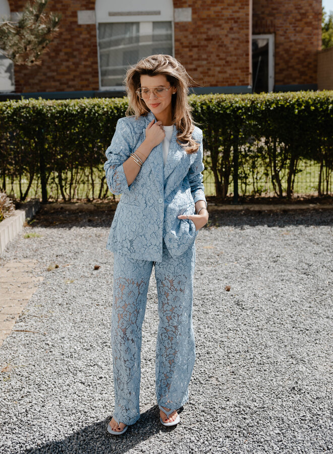 Jade broek met kant – Light Blue
