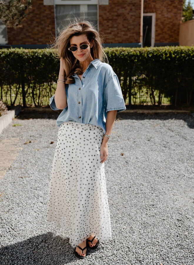 Pina blouse lyocell – Light Denim