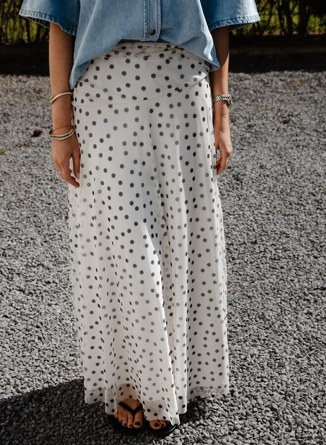 Rosalie rok polka dots – Creme