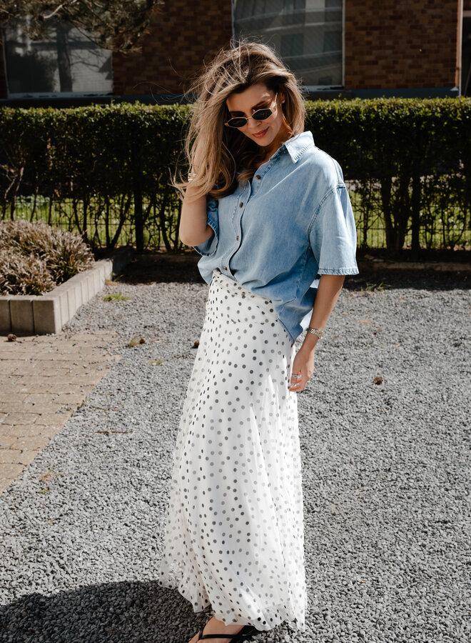 Rosalie rok polka dots – Creme