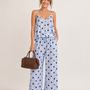 June set + broek polka dots – Blue