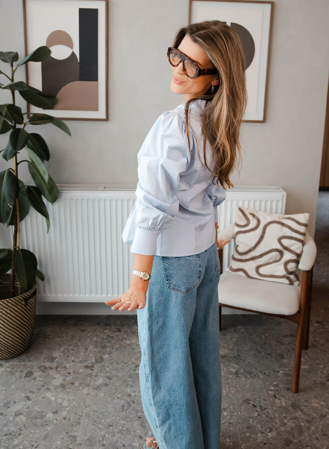 Sarielle hemdje open – Lightblue