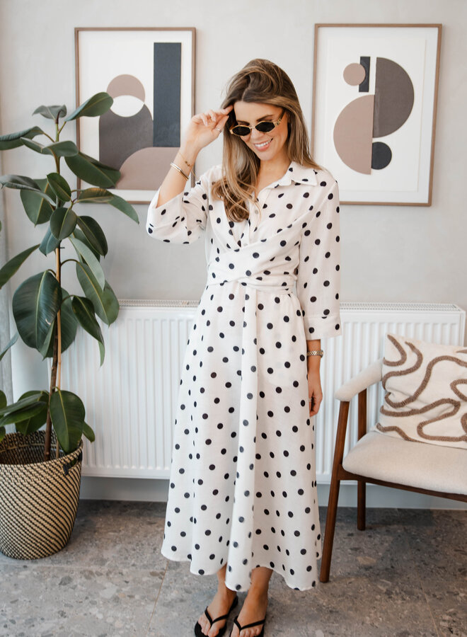 Jelena jurk polka dots – White