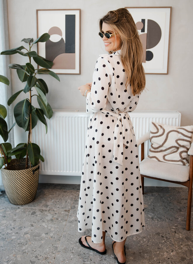Jelena jurk polka dots – White