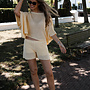 Marie set top + short crocher – Yellow