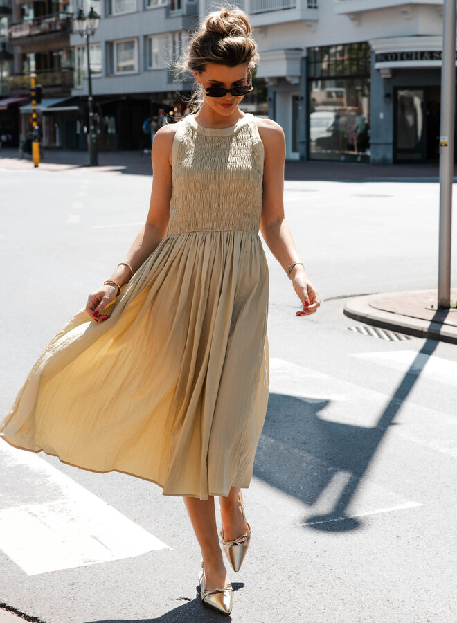 Calista jurk sleevless – Green