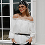 Delphine blouse offshoulder – White