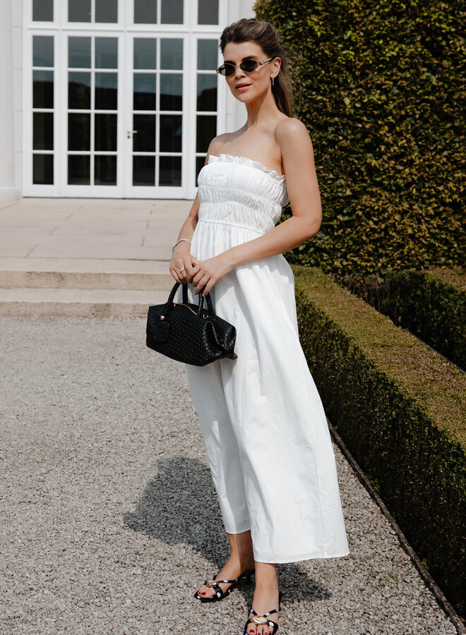 Jill bustier jurk – White