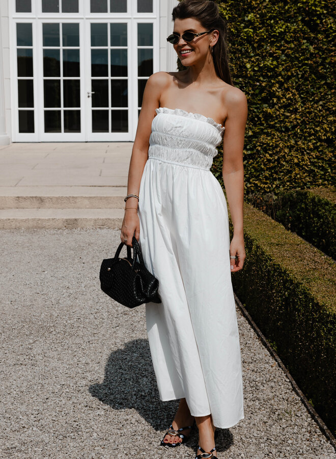 Jill bustier jurk – White
