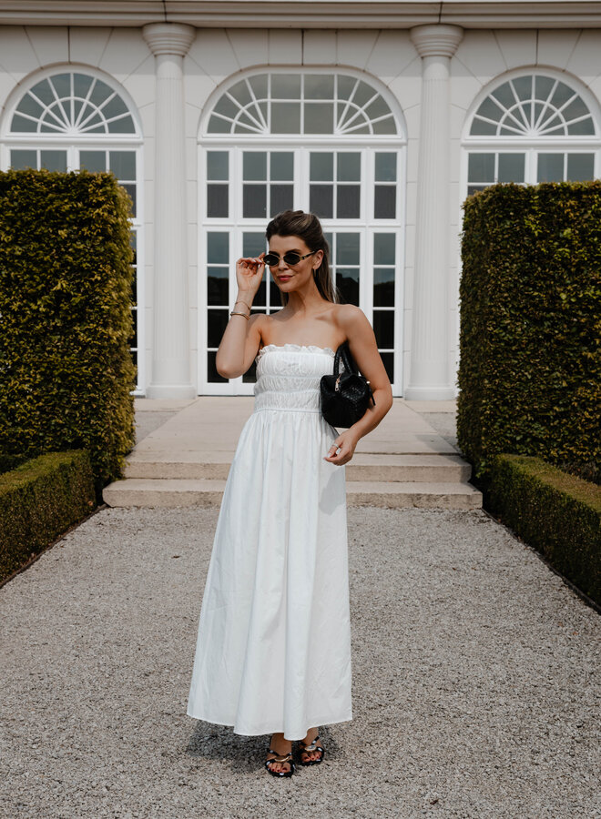 Jill bustier jurk – White