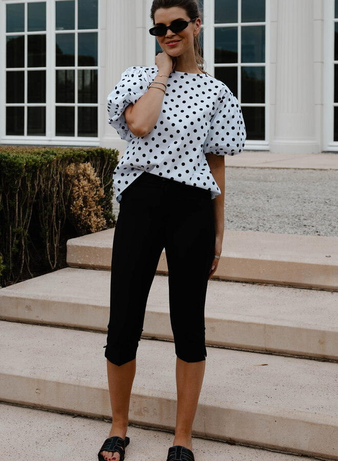 Féodora tshirt poufmouw polka dots – White