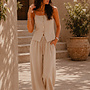 Luna set top + broek – Camel