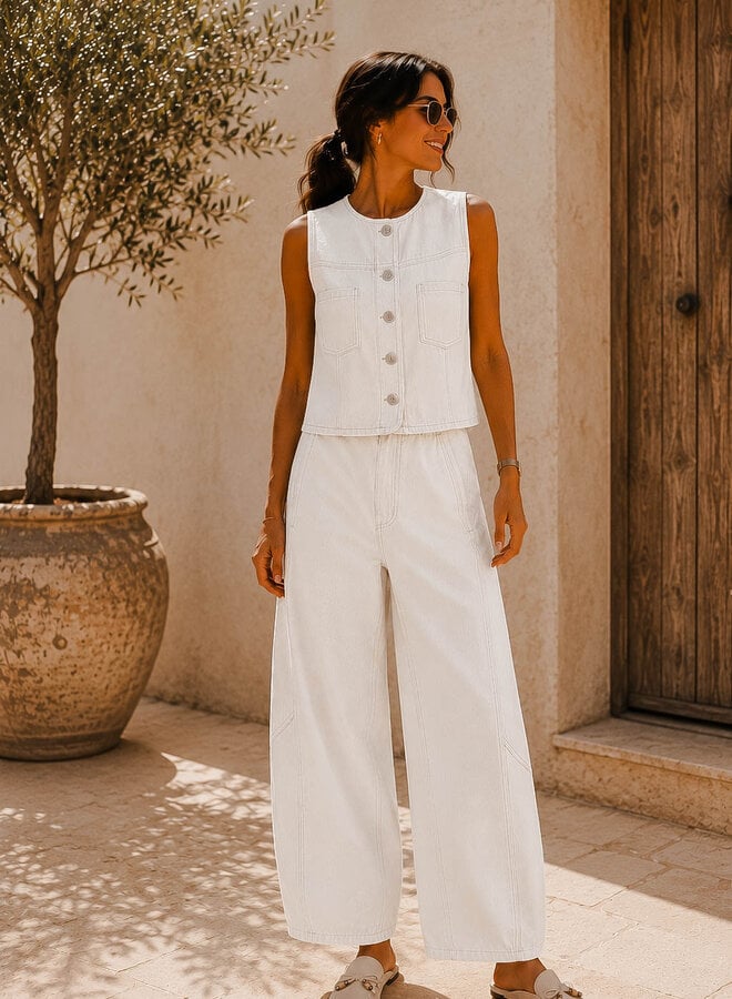 Georgia set jasje + broek – Cream