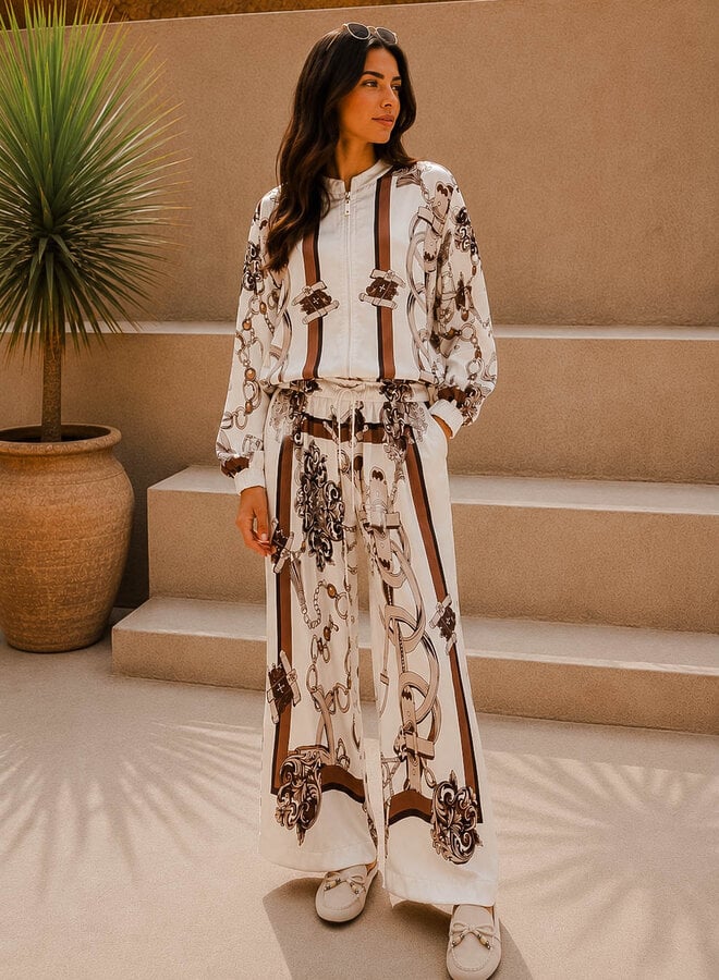 Laura bomber satinee – Creme