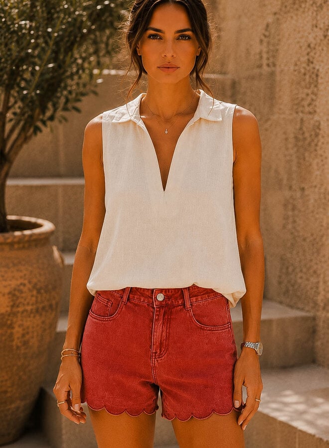 Kelly shortje golfboordje – Bordeaux