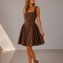 Jill jurk kort met strik – Choco