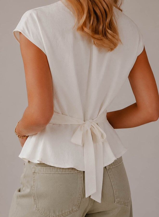 Julienne top satin – Off white