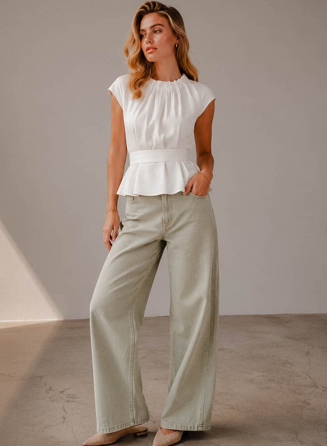 Julienne top satin – Off white