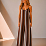 Lira jumpsuit stripes – Choco