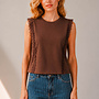 Feline top met kant – Choco